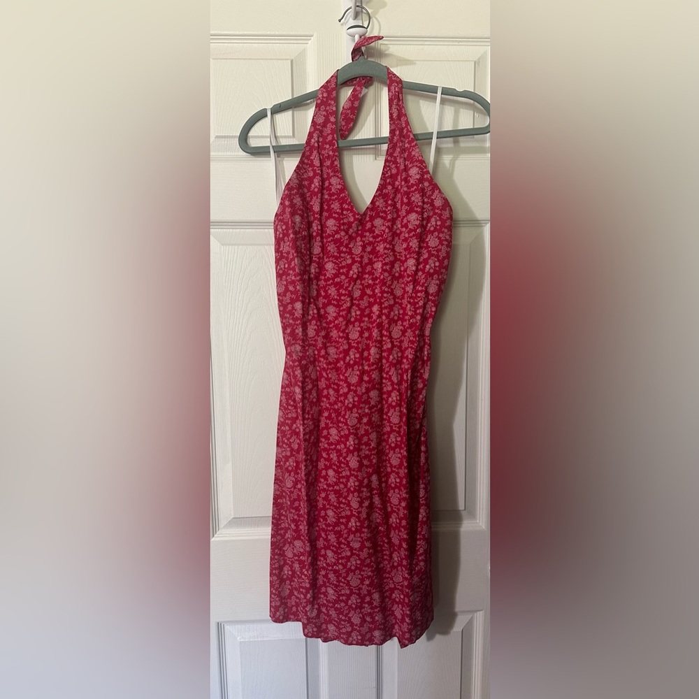 Tommy Hilfiger Red Sleeveless Halter Sundress